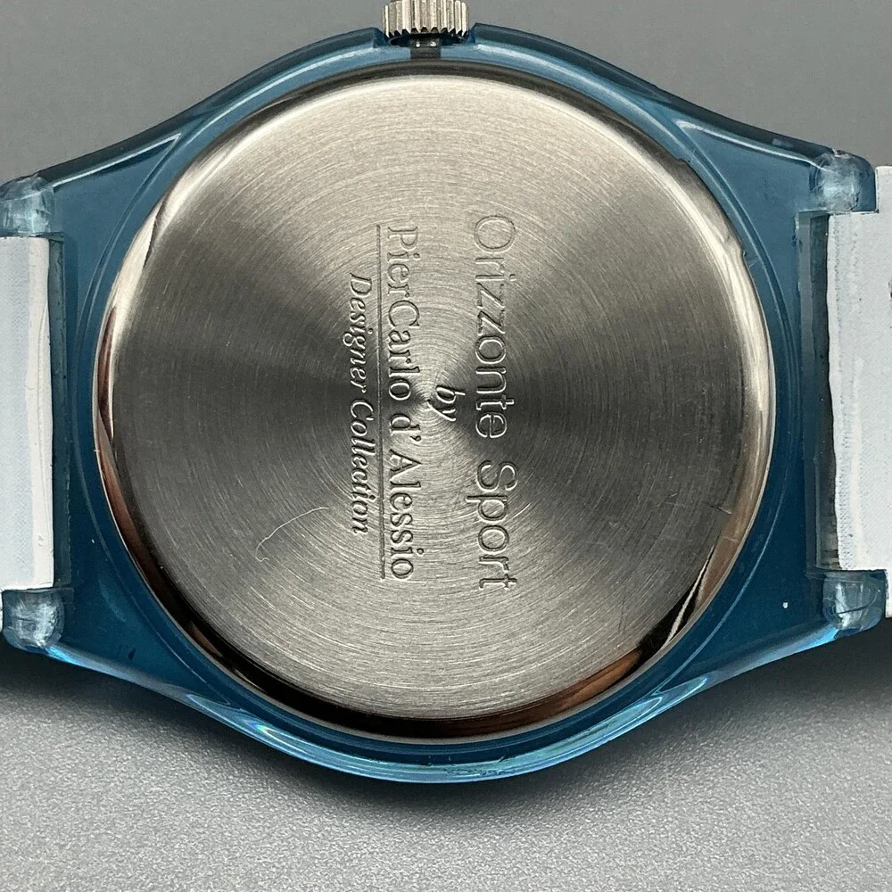 PierCarlo D'Alessio Orizzonte Womens Watch 34mm Translucent Blue New Battery